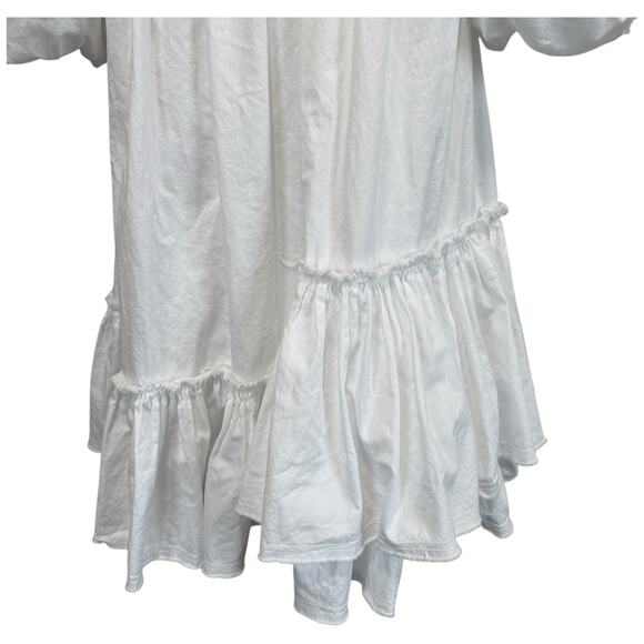 AJE Ambience Puff Sleeve Shirt Dress In Pure White Size 4/US 0 - Picture 13 of 13